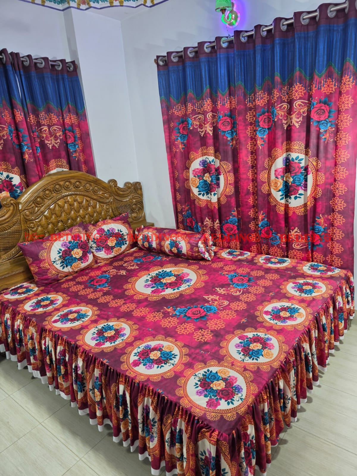 WhatsApp Image 2026-07-04 at 2.52.13 PM 3D Premium Frill Bedsheet Set - Image 1