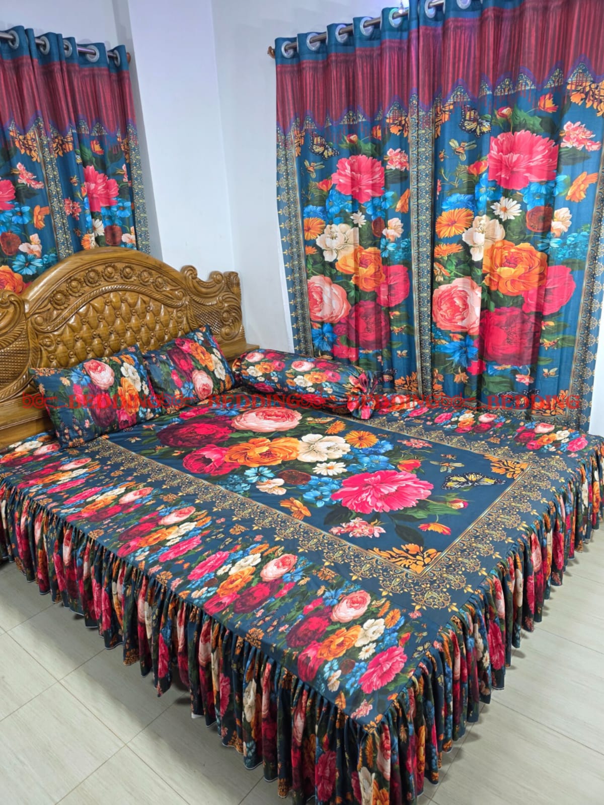 WhatsApp Image 2026-07-04 at 2.52.14 PM 3D Premium Frill Bedsheet Set - Image 1